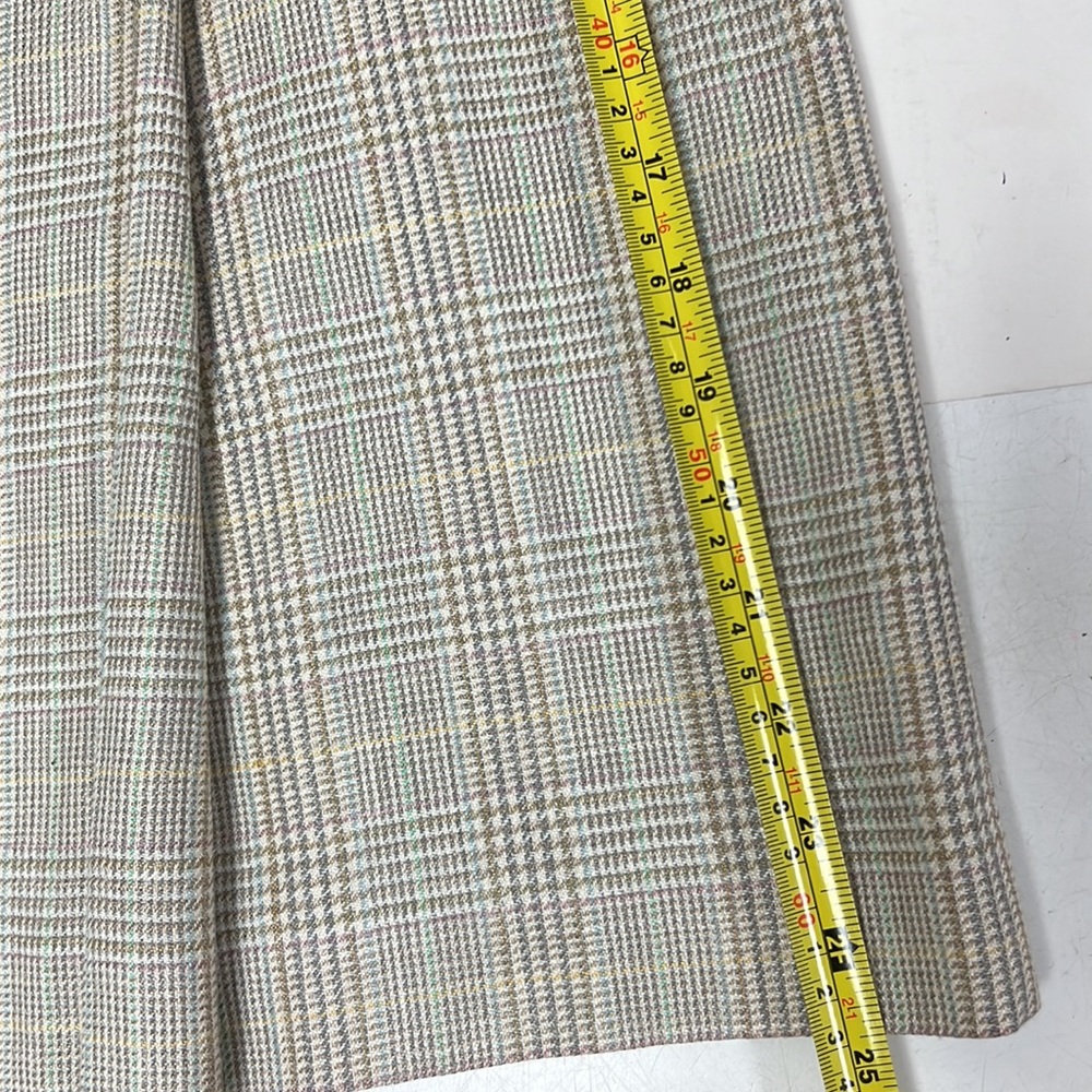 NWT Brooks Brothers Women’s Silk and Linen Plaid Tweed Midi Skirt Size 8 - Picture 8 of 8